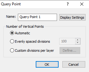 Query Point dialog
